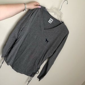 pink long sleeved shirt